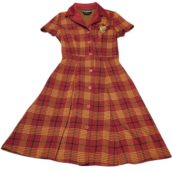 Wizarding World Harry Potter Her Universe Gryffindor House Plaid Dress Womens XS - Picture 1 of 13
